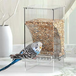Automatic overflow protection for transparent bird feeders
