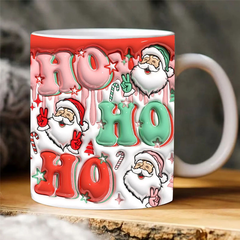 3D Lebkuchenmann Keramiktasse für Weihnachten