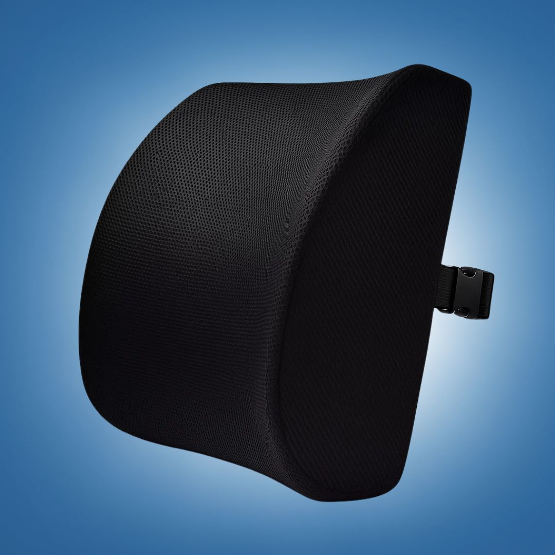 ComfortPlus | Ergonomic Car Lumbar Support Pillow - Memory Foam - Breathable for Commuters and Long Drives