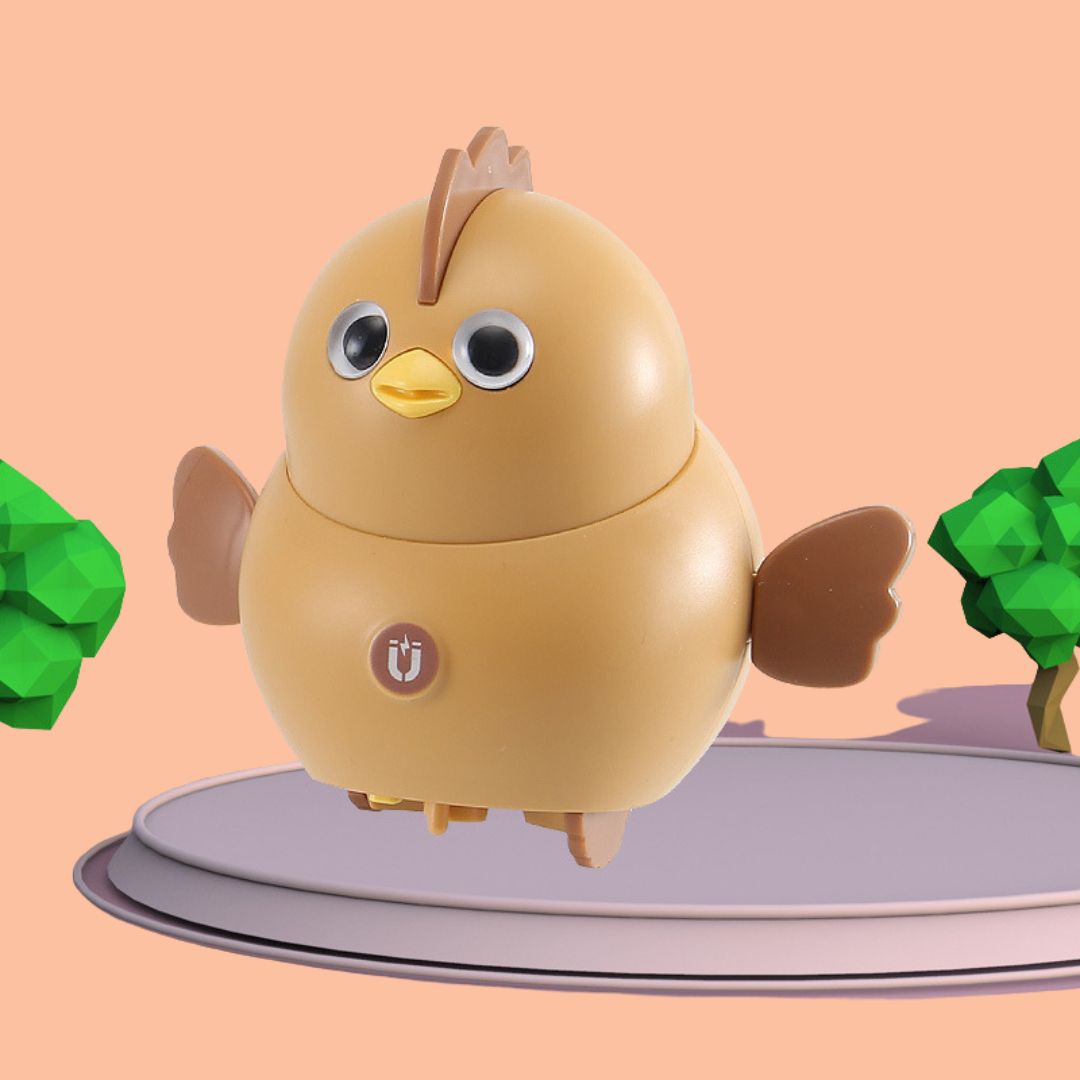 Children's toy with wobbly chicks