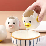 Practical egg separator in chicken design