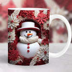3D Schneemann Keramiktasse - Lustiges Weihnachtsgeschenk