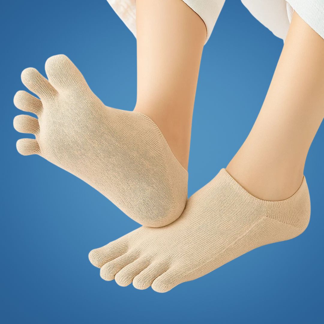 Invisible Toe Socks for Women – Non-Slip, Breathable Mesh, Low Cut, Blister Prevention and All-Day Freshness