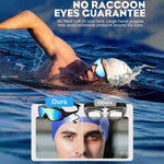 Anti-fog swim goggles with wide vision