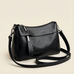 Comfortable faux leather shoulder bag – 3 compartments