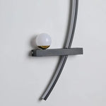 Modern LED wall light with curved design and light modes