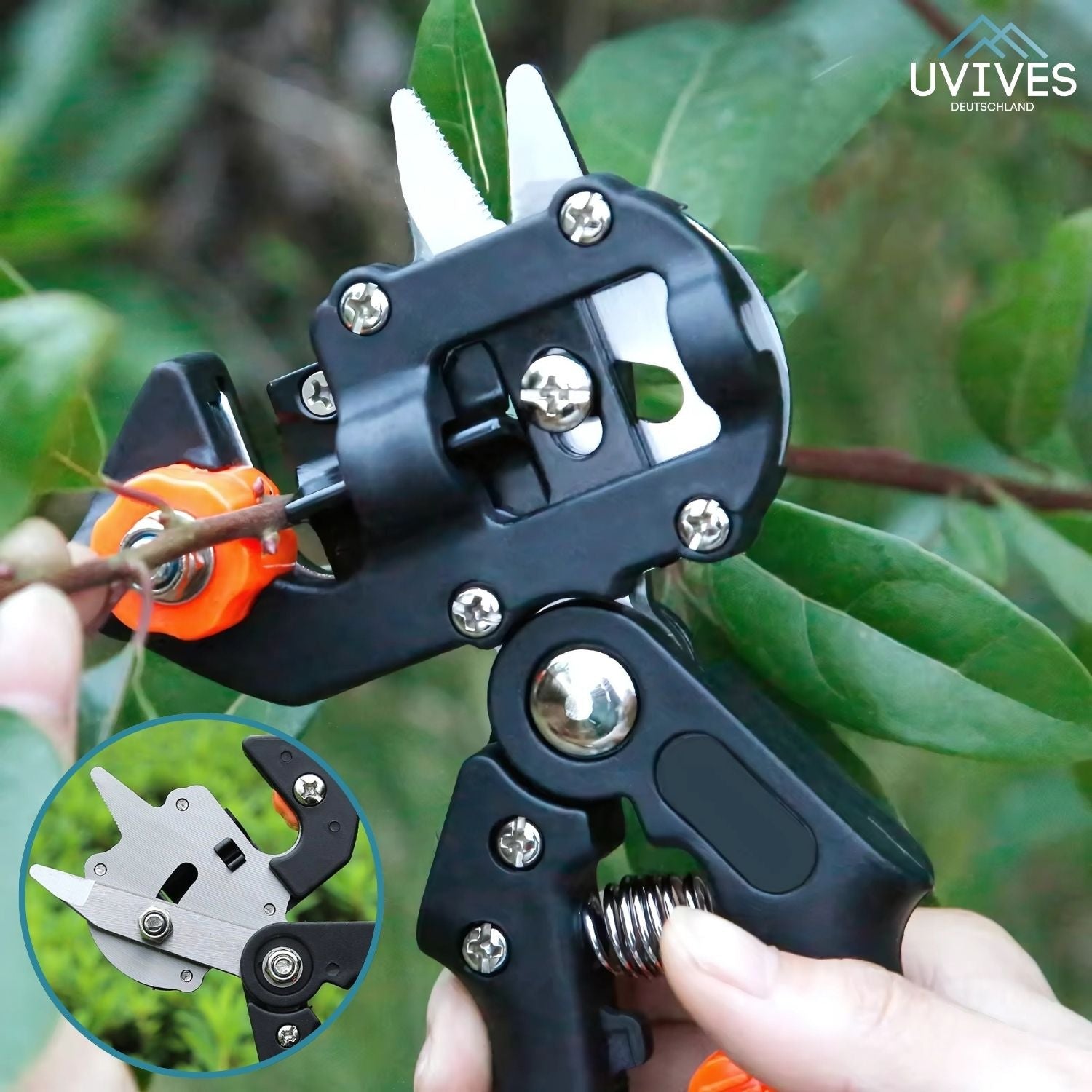 GartenMeister - 2-in-1 Veredelungs- und Schnittschere für Pflanzen