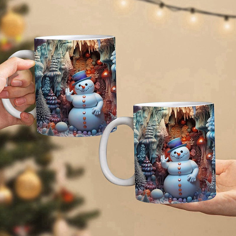 3D Schneemann-Tasse für die festliche Stimmung