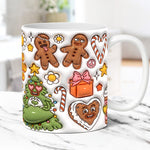 3D Lebkuchenmann Keramiktasse für Weihnachten