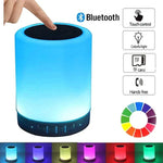 Bunte LED Nachtlampe mit Bluetooth Touchpad und kabellosem Lautsprecher