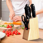 7-teiliges Messerset mit Holzständer