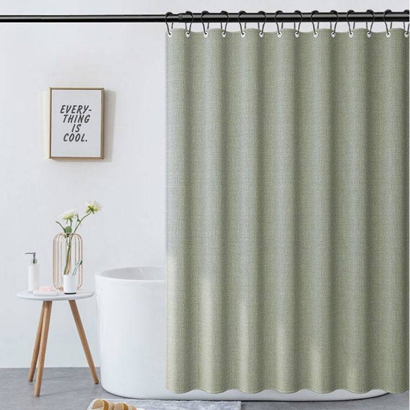 Light green shower curtain made of easy-care polyester