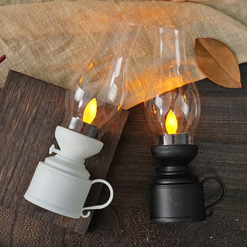 Vintage Oil Lamp with LED Lighting – Electronic
