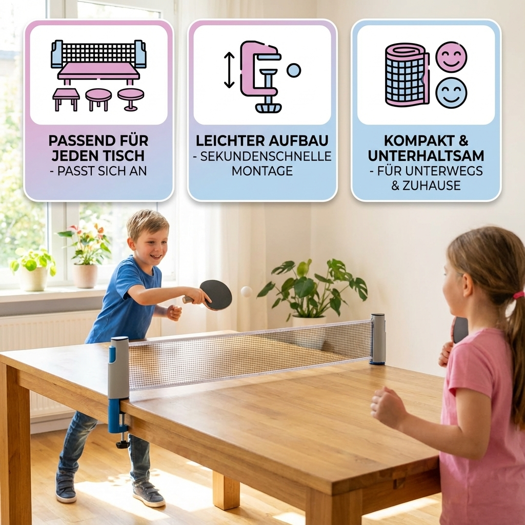 Customizable Table Tennis Set – Suitable for all table sizes!