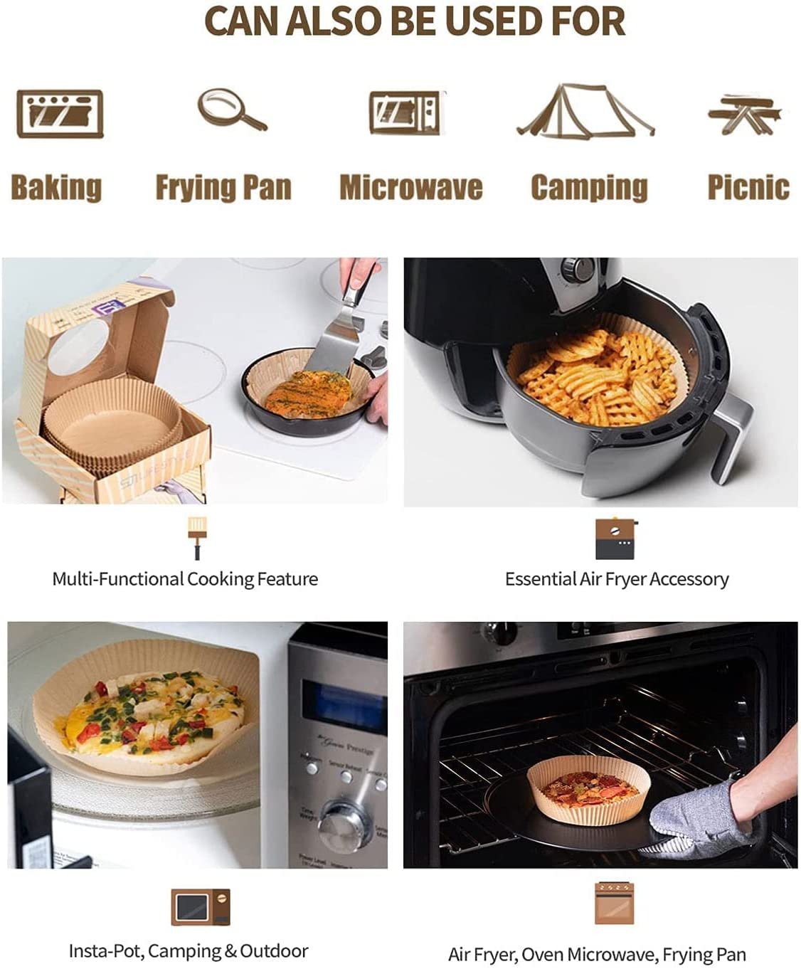 Clean Cooking Aid - Non-stick paper for air fryers and microwaves