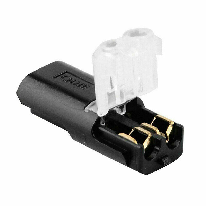 Two-wire connector with locking mechanism