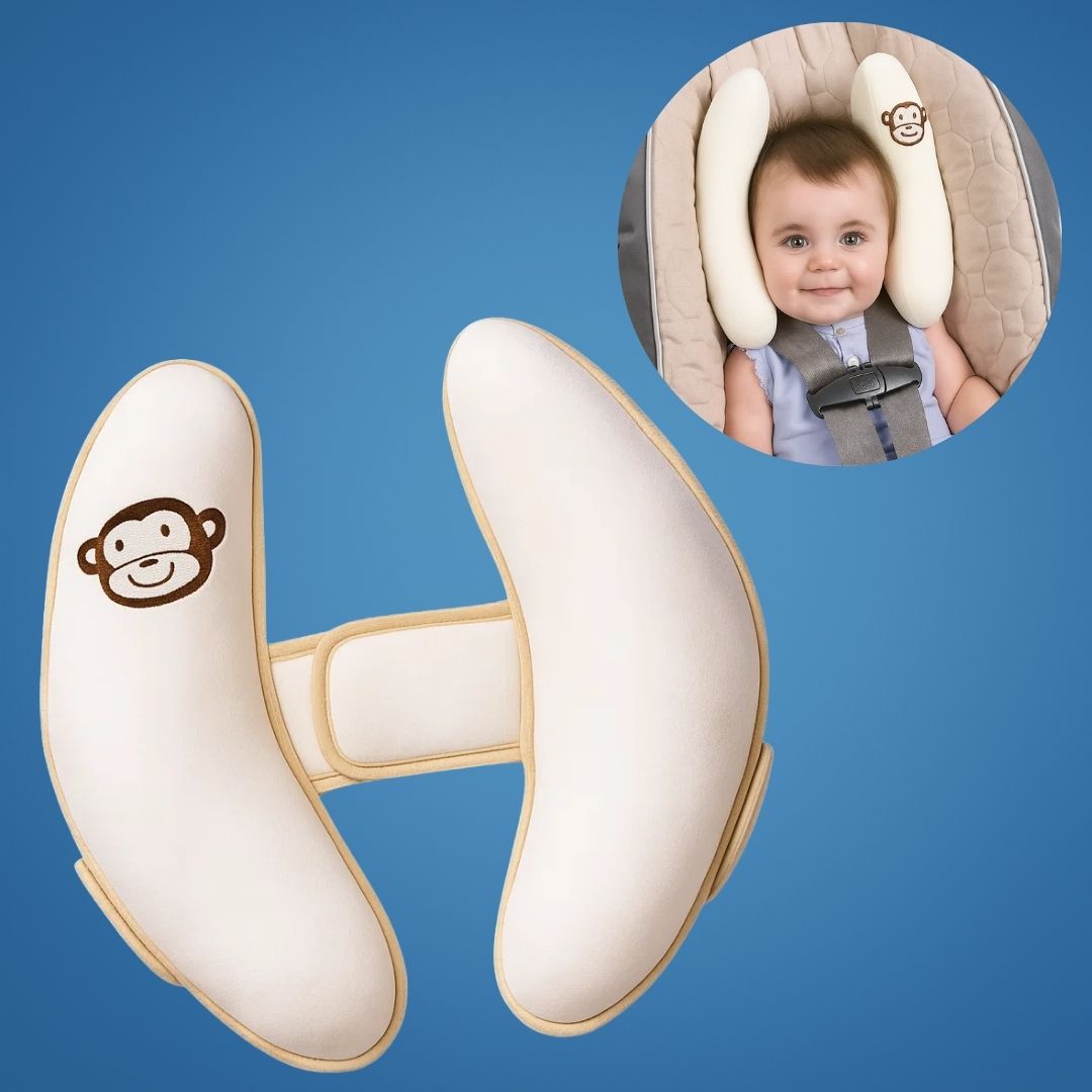 Baby Head Protection Pillow – Shock-Absorbing Banana Pillow – Breathable – Safety Lifting Aid for Strollers and Toddlers