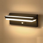 Solar-powered LED Wall Light with Sensor - Weatherproof Outdoor Lighting for Garden and Patio