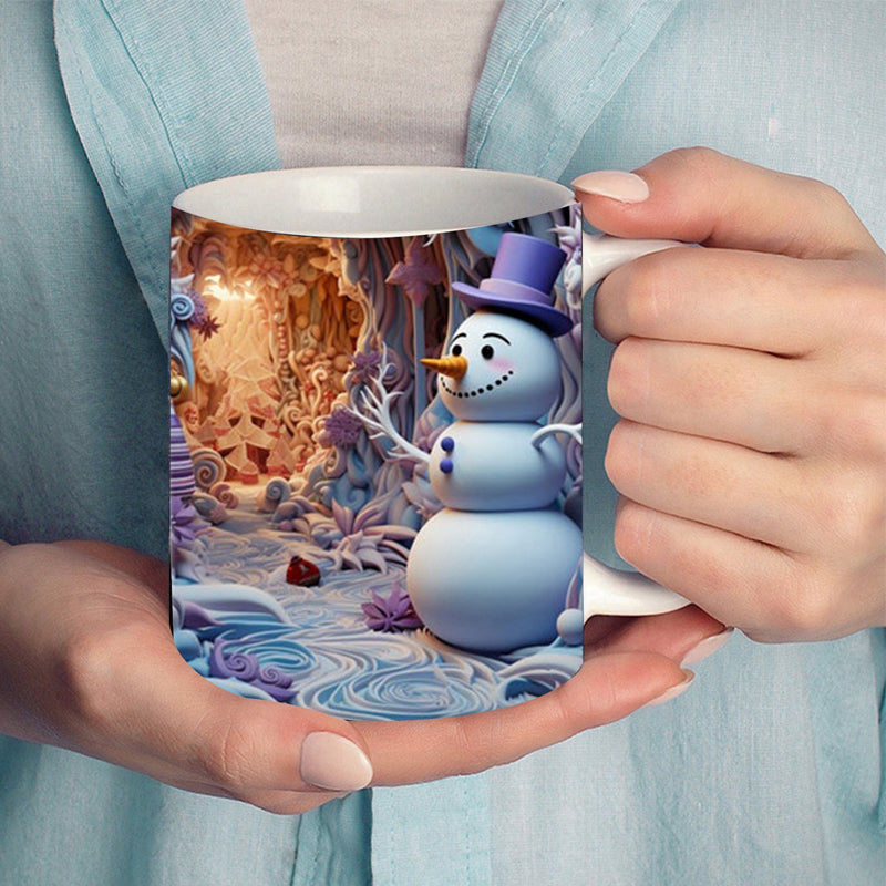 3D Schneemann-Tasse für die festliche Stimmung