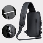 Secure shoulder bag with USB charging function