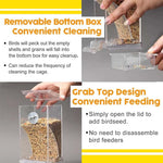 Automatic overflow protection for transparent bird feeders
