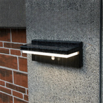 Solar-powered LED Wall Light with Sensor - Weatherproof Outdoor Lighting for Garden and Patio