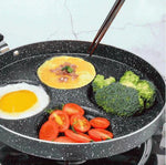 Versatile 4-Compartment Frying Pan for Healthy Meals