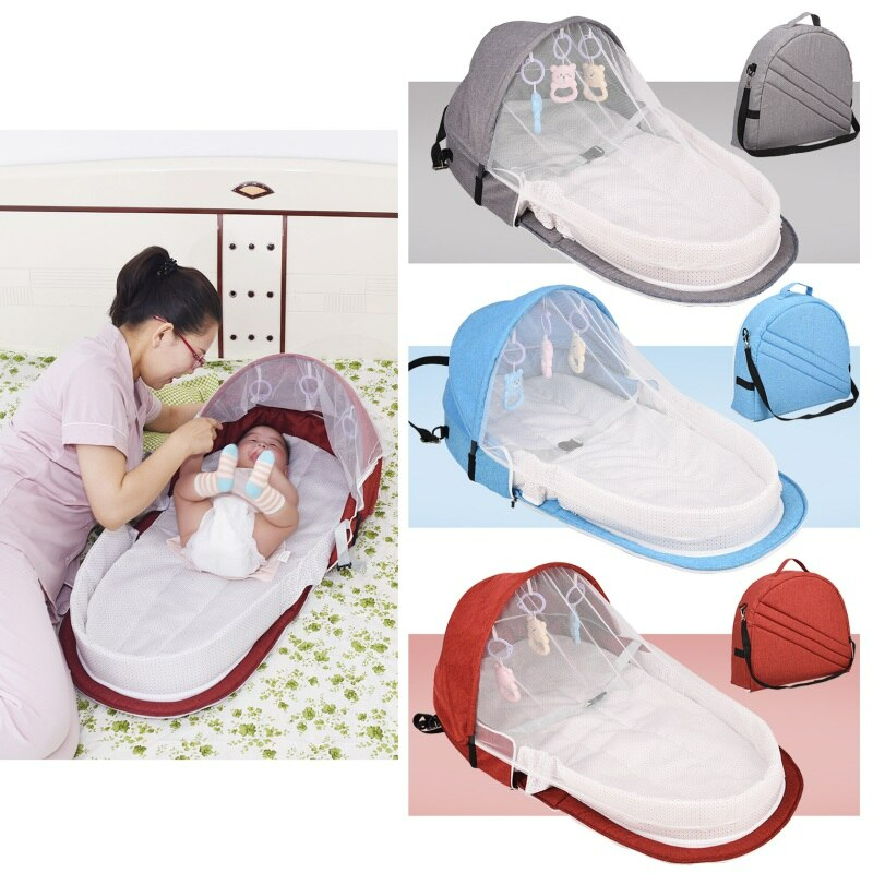Portable Baby Crib with Mosquito Net – Lightweight and Perfect for Travel