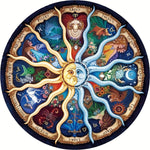 Astrologie-Puzzle mit 1000 Teilen in runder Form