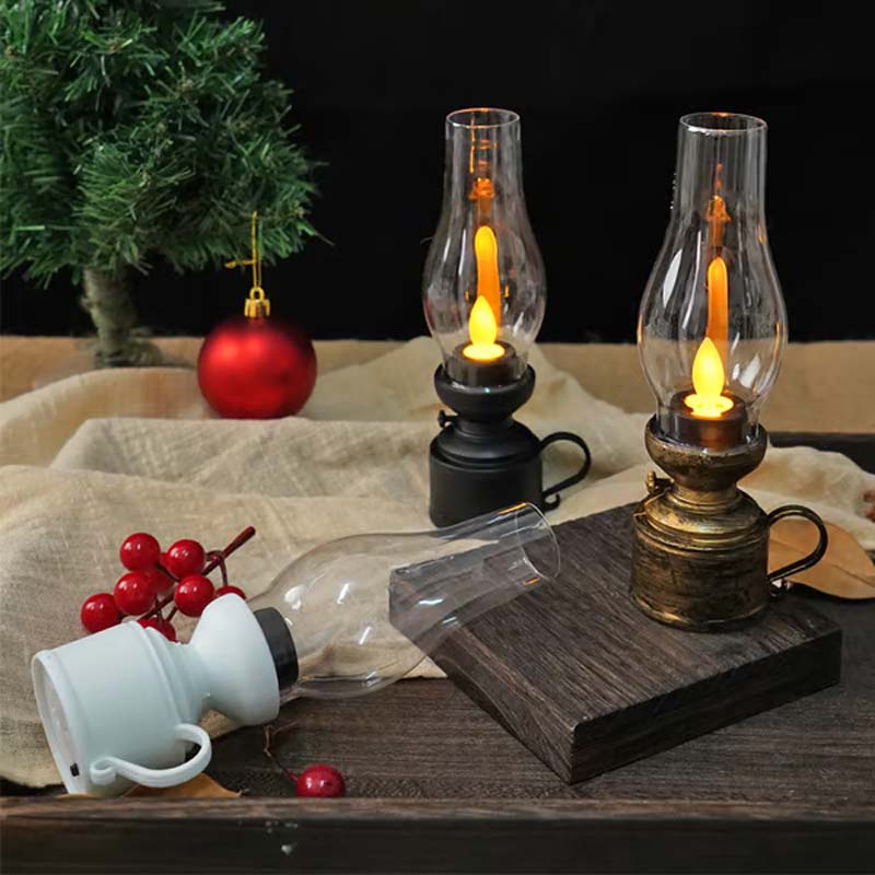 Vintage Oil Lamp with LED Lighting – Electronic