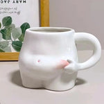 Charming ceramic mug with round belly design