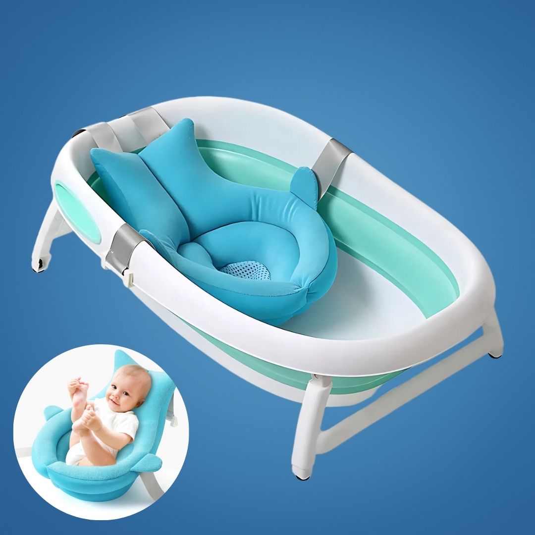 Baby Bath Support – Non-Slip Padding – Quick-Dry Fabric – Safety Sling for Newborns