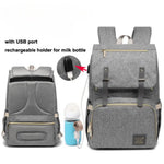 Baby Diaper Backpack with USB – Backpack for Bottle Warmer and Charging Function
