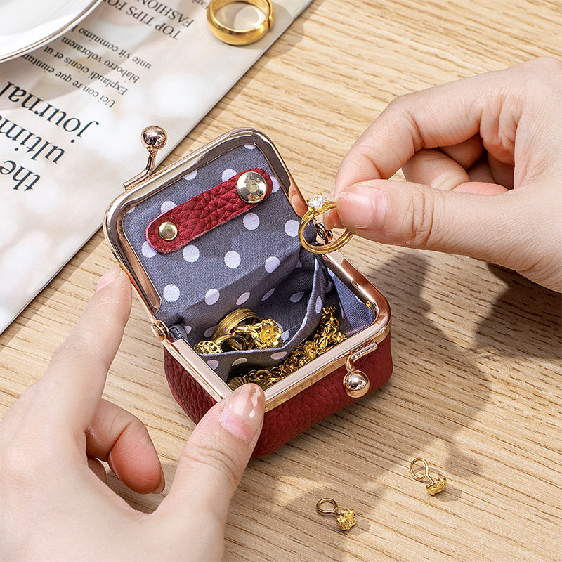 Elegant Mini Jewelry Box Made of Genuine Leather | LuxeBox