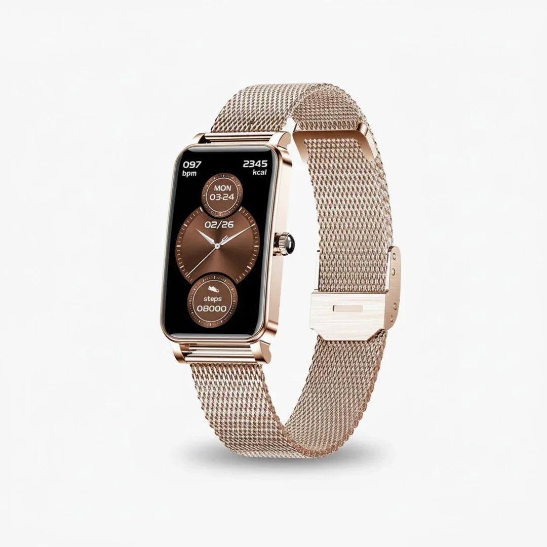 Elegant Smartwatch with Fitness Tracking and Notifications