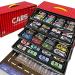 Set mit 48 verschiedenen Rennspielzeugautos aus Metall