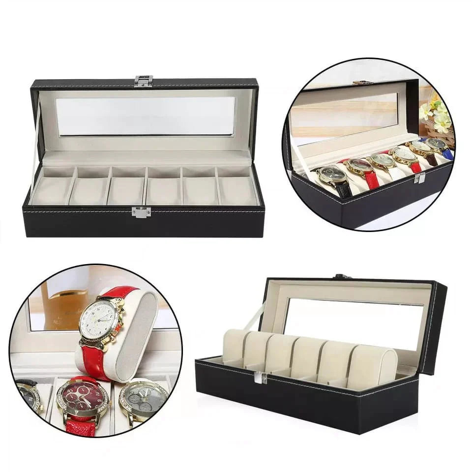 Eleganter 6-12 Slots Uhren Organizer von LuxWatch