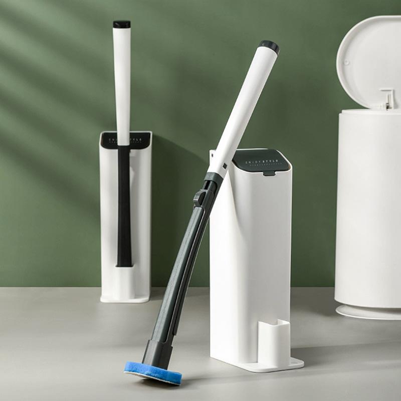 Toilet Brush with Disposable Sponge Heads – Hygienic Cleaning System
