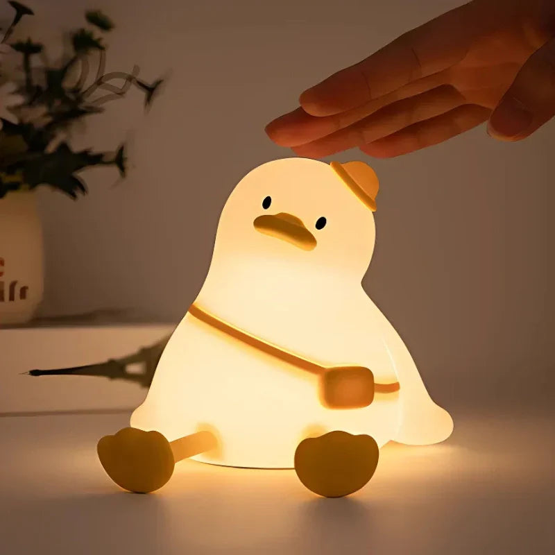 Verspielte Nachtlampe für Kinder – Wiederaufladbare Silikonlampe mit Farbwechsel