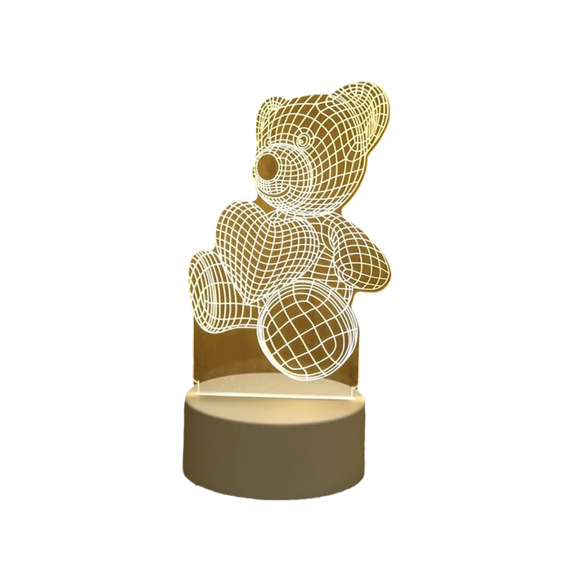 3D Illusionslicht mit USB-Anschluss für zauberhafte Akzente