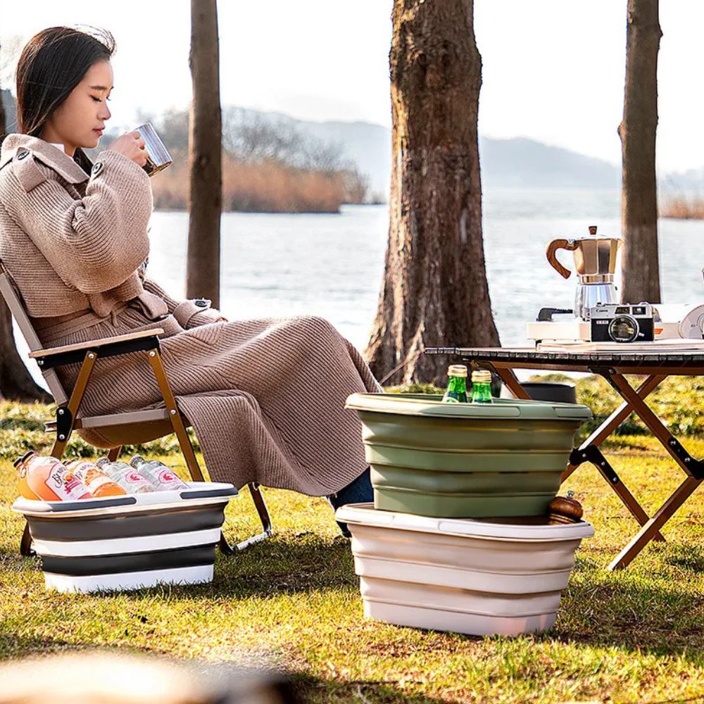 Foldable Multipurpose Basket – Ideal for Camping, Barbecues, and Home Use