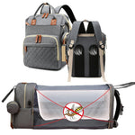 Practical baby backpack with fold-out changing mat – 2-in-1