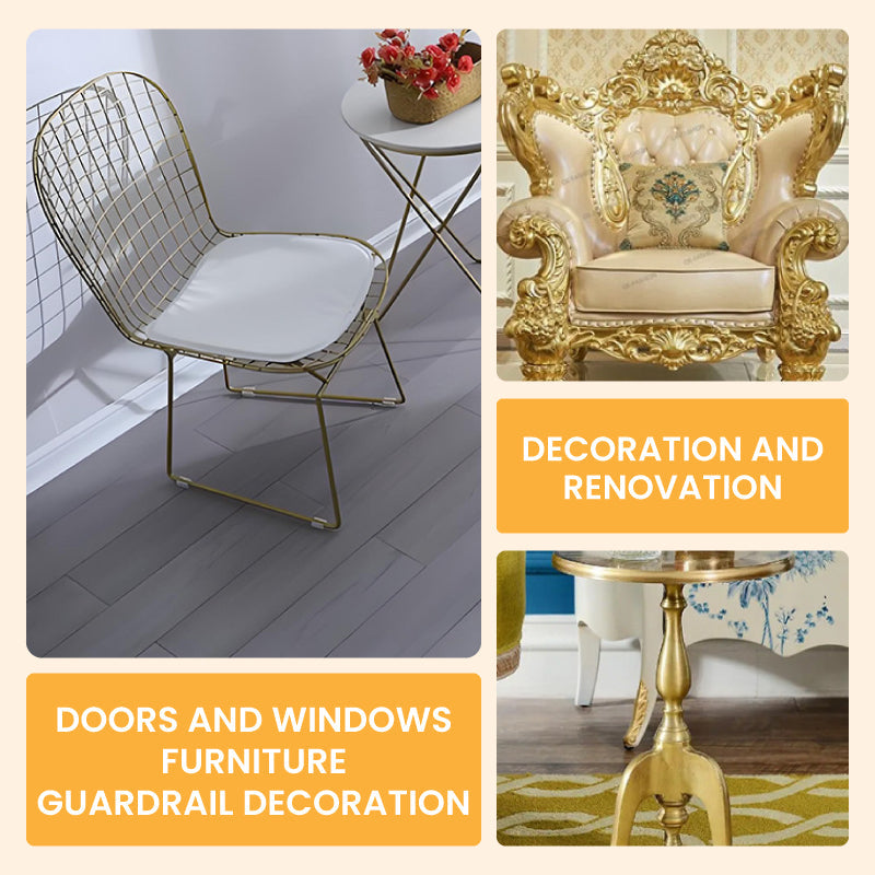 Wasserbasierte Metallicfarbe mit Pinsel – Elegante Glanzfinish