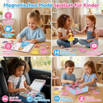 Children's playset with magnetic fashion pieces