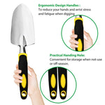 VivaGarten 4-teiliges Profi-Gartenset | Robuste Edelstahlwerkzeuge | Inklusive Handschutz | Ergonomische Griffe