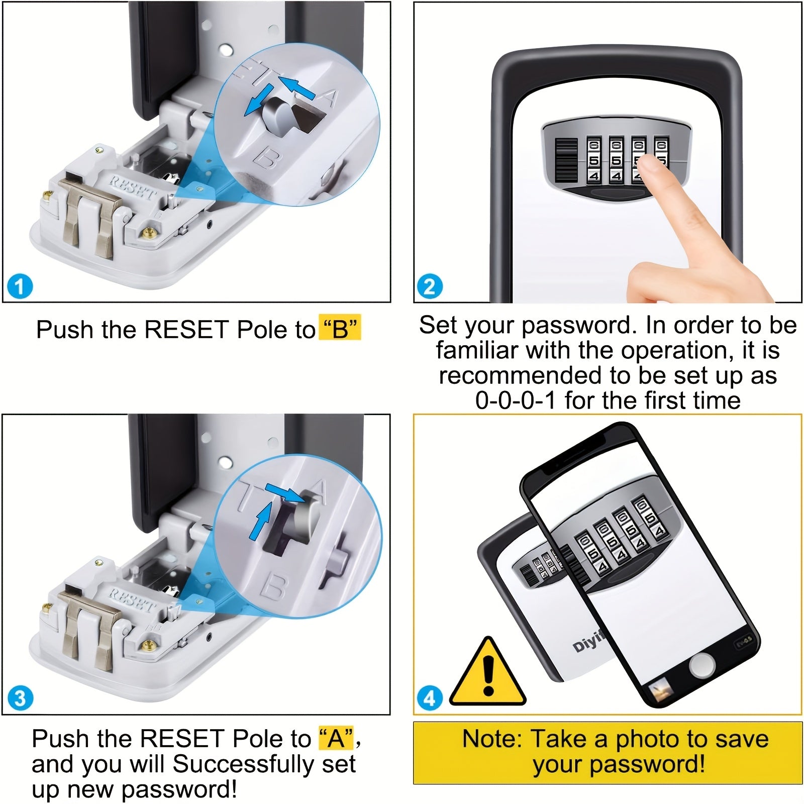 Weatherproof Outdoor Key Safe with Code