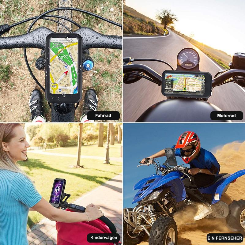 Wasserdichter Handyhalter mit USB und 15W kabellosem Laden für Fahrrad und E-Bike
