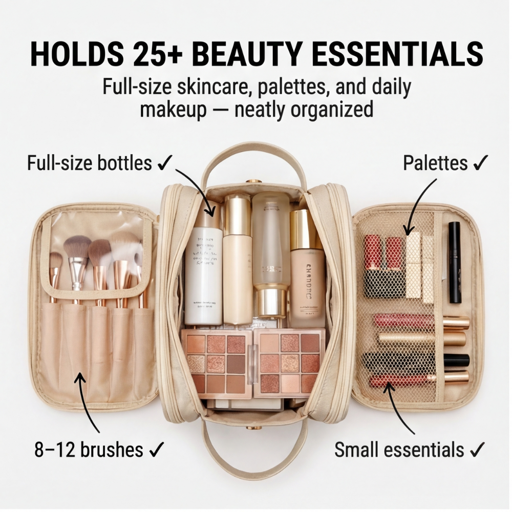 Make-up-Organizer mit Klappdesign für mühelosen Zugriff