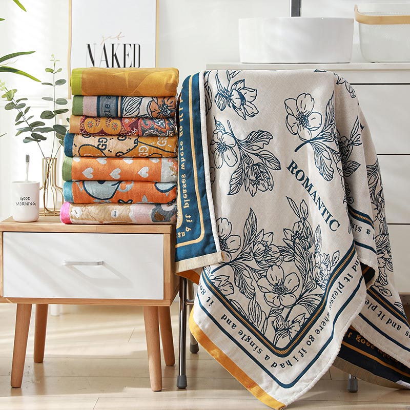 Reversible Cotton Beach Towel in Vibrant Colors | AquaChic