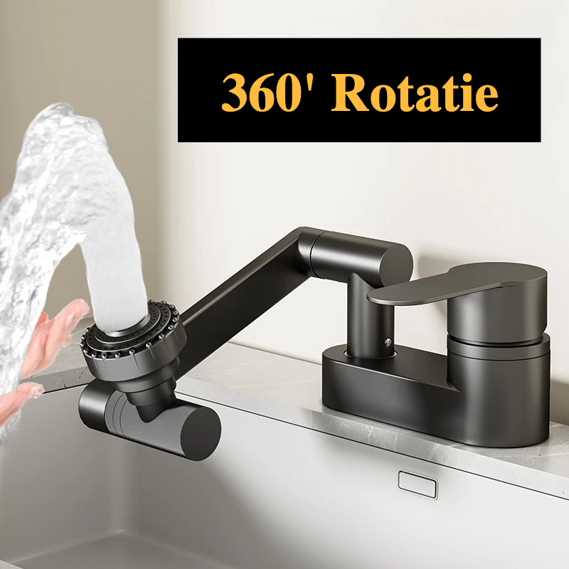 FlexiFlow 360° Waschbeckenmischer – Flexibel und stilvoll